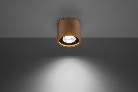 Sollux plafon techniczny Basic 1 GU10 drewniany SL.0913