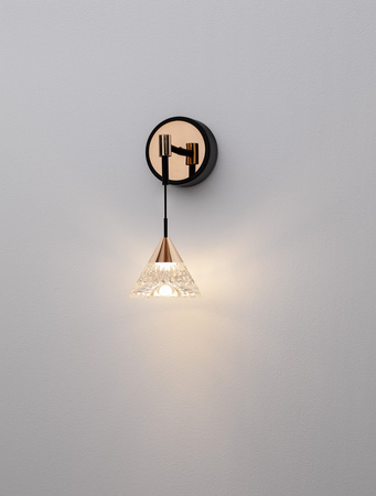 Luces Exclusivas kinkiet LED Guay 7W 345lm 3000K IP20 czarno/złota LE44213