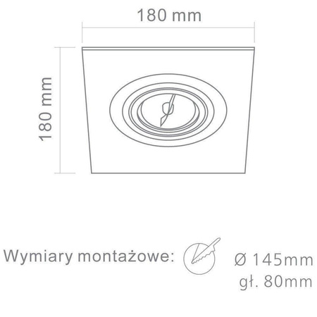 Orlicki Design oprawa sufitowa Faro I Bianco GU10/ES111 biała wpuszczana OR83385