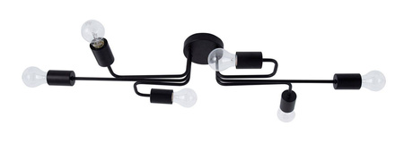 Luces Exclusivas plafon Socopo 6xE27 czarny LE42176