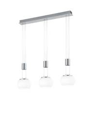 Trio lampa wisząca LED Madison 3x(8W 900lm 3000K) 24W 2700lm srebrna 342010307