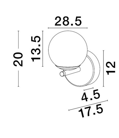 Luces Exclusivas kinkiet LED Abala 8W 400lm 3000K IP20 czarny LE43310