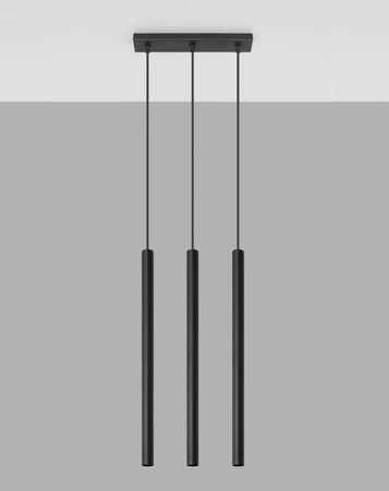 Sollux lampa wisząca Pastelo 3 G9 czarna SL.0470