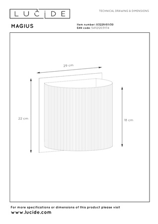 Lucide kinkiet Magius Rattan E27/40W drewniany 03229/01/30