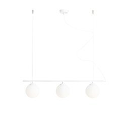 Aldex lampa wisząca Beryl Glass 3xE14 biała 1006E