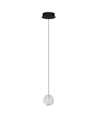 Luces Exclusivas lampa wisząca LED Chepen ściemnialna Ø 10,5 cm 6W 270lm 3000K IP20 czarna LE44641