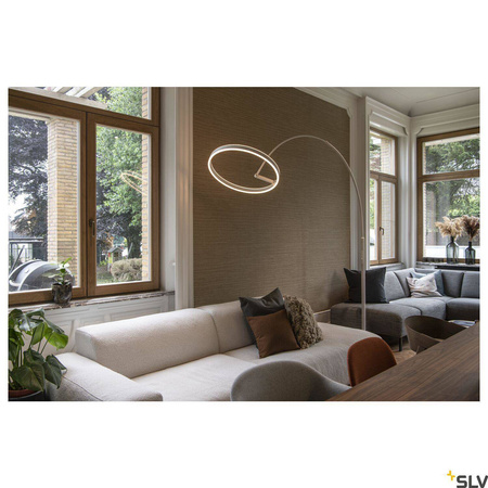 SLV lampa podłogowa LED One Bow 22W 1200lm 2700/3000K biała 232cm 1006351