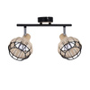 Candellux plafon (reflektorki) Tajga 2xE14 czarno/drewniany 92-12203