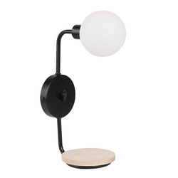 Candellux kinkiet Ponio G9 z półką czarno/biały 21-76878