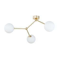 TK Lighting plafon Fairy 3xG9 biało/złoty 6471