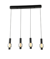 Aviano Lighting lampa wisząca LED Ronda ściemnialna 4x8W 3200lm 3000K+4000K czarna 7224-0410