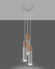 Sollux lampa wisząca Pablo 3xGU10 biało/drewniana SL.1013