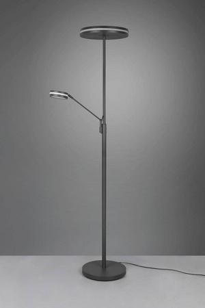 Trio lampa podłogowa LED Franklin 35W 4100lm + 6,5W 650lm 2700/3200/4000K antracytowa ściemnialna 181cm 426510242