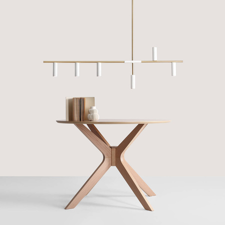 Aldex lampa wisząca Trevo 6xGU10 biało/mosiężna 1097K40