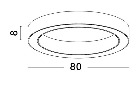 Luces Exclusivas plafon LED Claro 60W 1900lm 3000/4000K czarny Ø80cm LE42688