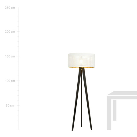 Emibig lampa stojąca Aston LP1 E27 czarno/biała 150cm 1147/LP1