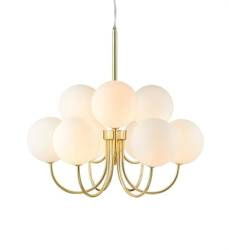 Markslojd żyrandol / lampa wisząca Bianco 9L 3xG9 złoto/biała 107994