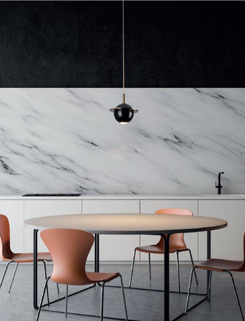 Maxlight lampa wisząca LED Uranos 5W 350lm 3000K Ø16cm czarno/złota P0414