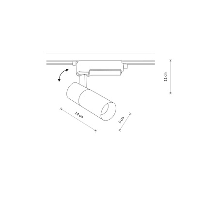 Nowodvorski lampa szynowa Profile Tinos 10W 1000lm 4000K biała 10377