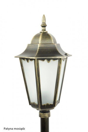 Su-ma lampa stojąca zewnętrzna Retro Classic II E27 czarna/patyna 115cm IP43 K 5002/2/H