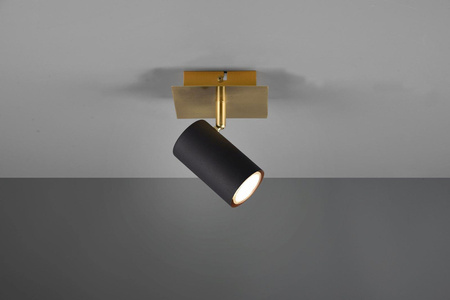 Trio kinkiet (reflektorek) Marley GU10 czarno/złoty 802400180