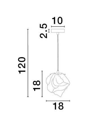 Luces Exclusivas lampa wisząca LED Balun Ø 18 cm E14 1x5W IP20 złota LE43405