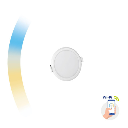 Spectrum SMART oprawa sufitowa LED Algine 6W 520lm 3000/6500K ściemnialna biała Ø11,2cm wpuszczana SLI038015CCT