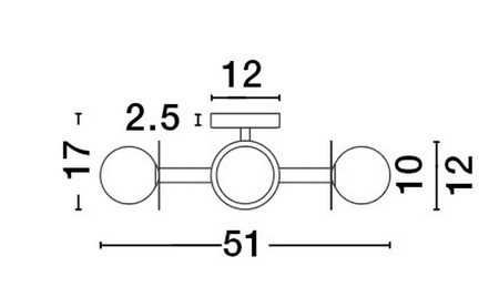 Luces Exclusivas plafon Uruapan 4xG9 złoty LE42892