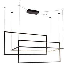 Maxlight lampa wisząca LED Geometric 79,8W 6400lm 3000K ściemnialna czarna P0271D Linia Maxlight Select