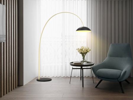 Aviano Lighting lampa podłogowa LED Rosskoff ściemnialna 21W 2350lm 3000K wys. 180 cm czarno/złota 3001-104