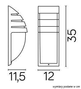 Su-ma kinkiet zewnętrzny CITY E27 czarny IP54 1836 BL