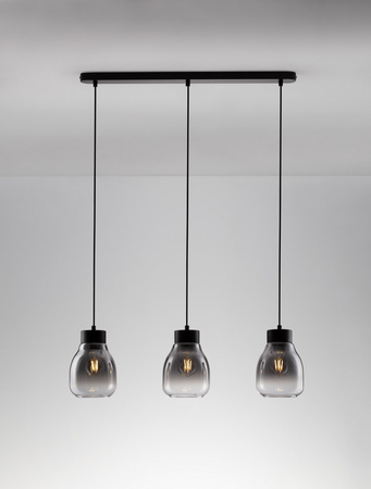 Luces Exclusivas lampa wisząca LED Moche E27 3x12W IP20 czarna LE44342