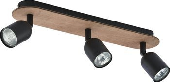 TK Lighting plafon (reflektorki) Top Wood 3xGU10 czarno/drewniany 3292
