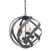 Quintiesse lampa wisząca zewnętrzna Blacksmith 4xE14 czarna IP44 QN-BLACKSMITH-4P-OBK