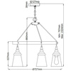 Quintiesse lampa wisząca Loras 5xE27 chrom QN-LORAS5