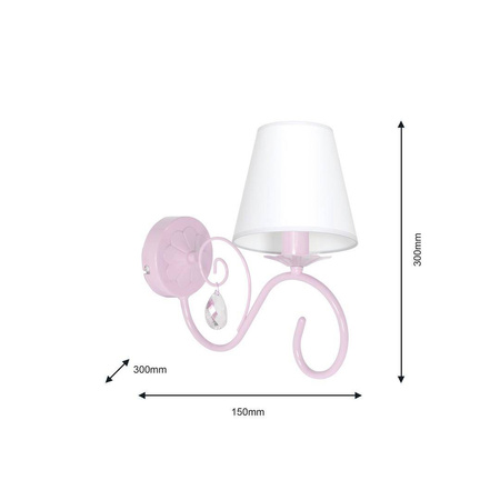 Milagro kinkiet Sara E14 różowy MLP1050