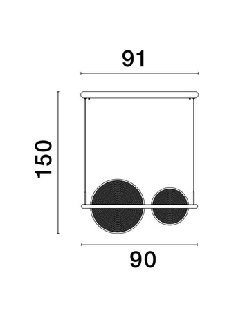 Luces Exclusivas lampa wisząca LED Tonala 42W 2179lm 3000K brązowa LE42825