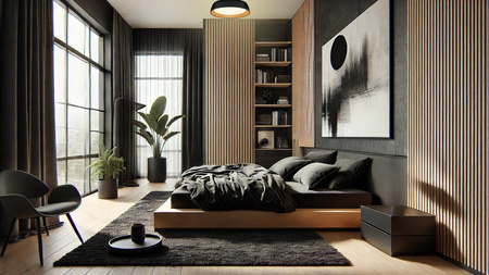 Luces Exclusivas lampa sufitowa LED Caracollo ściemnialna Ø 45 cm 39W 3081lm 3000K IP20 czarno/drewniana LE44808