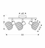 Candellux plafon (reflektorki) Tajga 3xE14 czarno/drewniany 93-12227