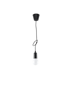 Sollux lampa wisząca Diego 1 E27 czarna SL.0572