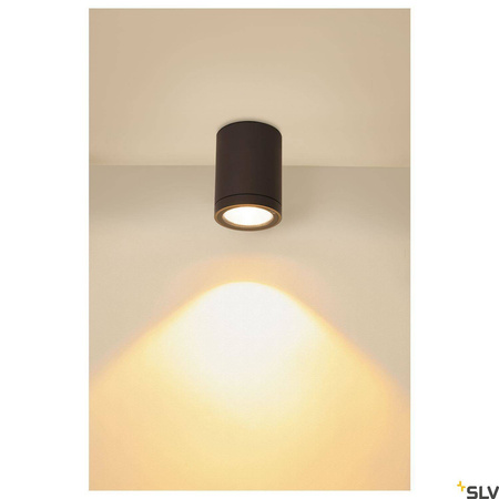 SLV plafon zewnętrzny LED Enola 11W 960lm 3000/4000K 38° antracytowy Ø10cm IP65 1003427