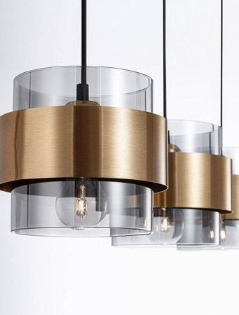 Luces Exclusivas lampa wisząca Vieja 3xΕ27 czarno/złota LE42625