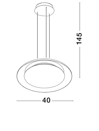 Luces Exclusivas lampa wisząca LED Batallas ściemnialna Ø 40 cm 24W 1208lm 2700-4000K IP20 biała LE44794