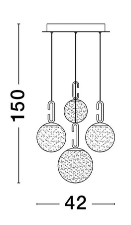 Luces Exclusivas lampa wisząca LED Yara 30,5W 3121lm 3000K biało/złota LE42732