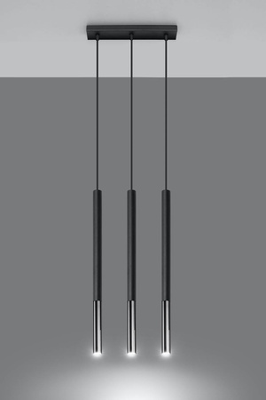 Sollux lampa wisząca Mozaica 3L 3xG9 czarna/chrom SL.0886