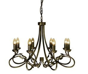 Elstead żyrandol / lampa wisząca Olivia 8xE14 czarno/złota OV8-BLK-GOLD