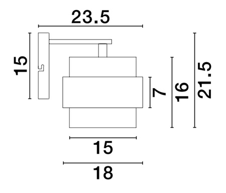Luces Exclusivas kinkiet LED Vieja E27 1x12W IP20 czarno/złoty LE43669