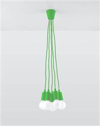 Sollux lampa wisząca Diego 5 5xE27 zielona SL.0583