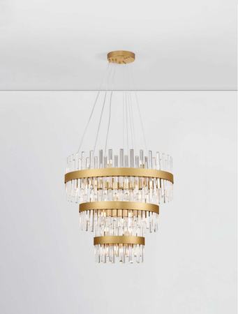 Luces Exclusivas lampa wisząca LED Cholula Ø 75 cm G9 42x5W IP20 złota LE44723