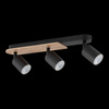TK Lighting plafon (reflektorki) Cover 3xGU10 czarno/drewniany 4675